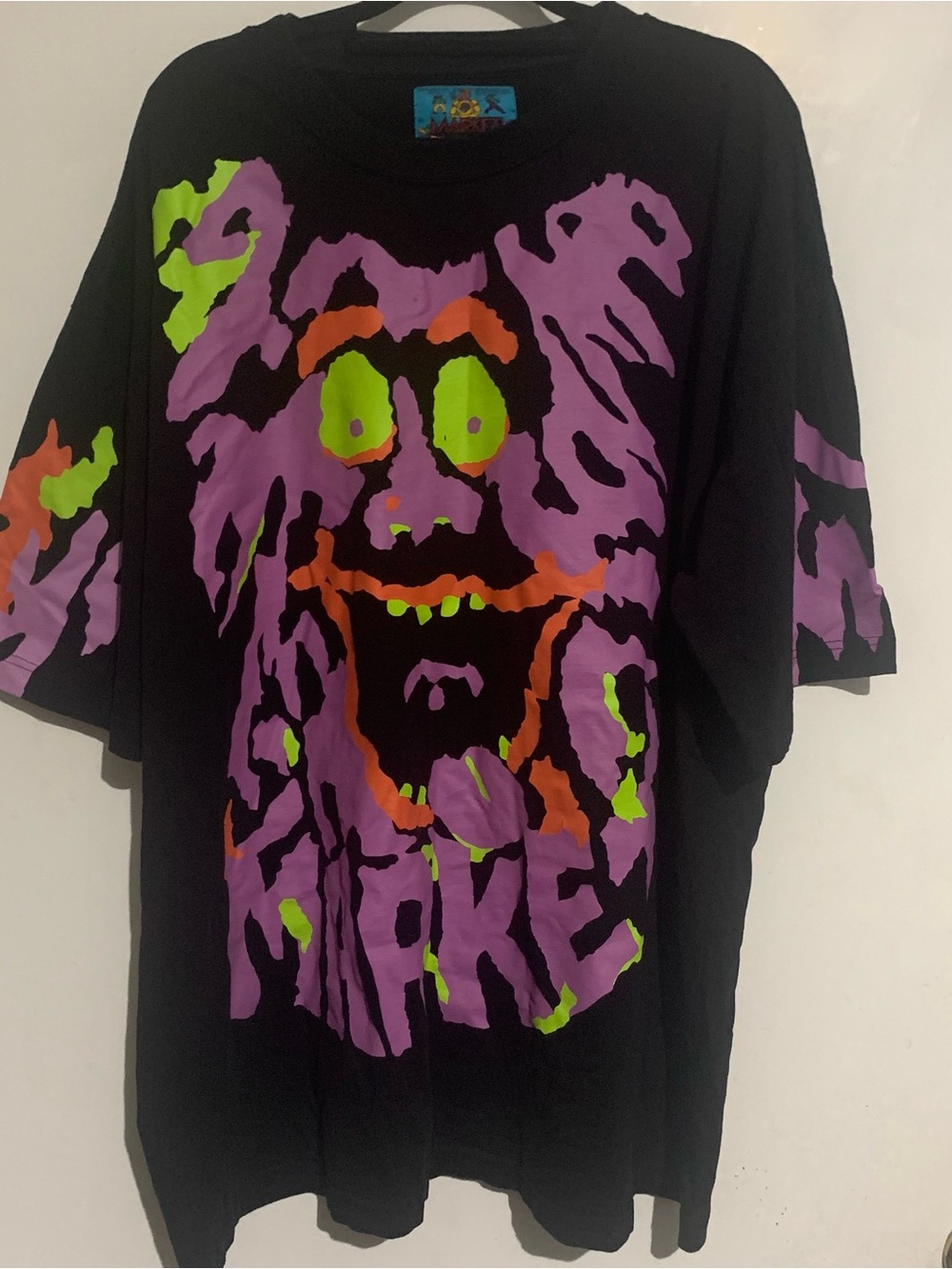 Market x Funkadelic Graphic Black Tee with Neon Horror Face